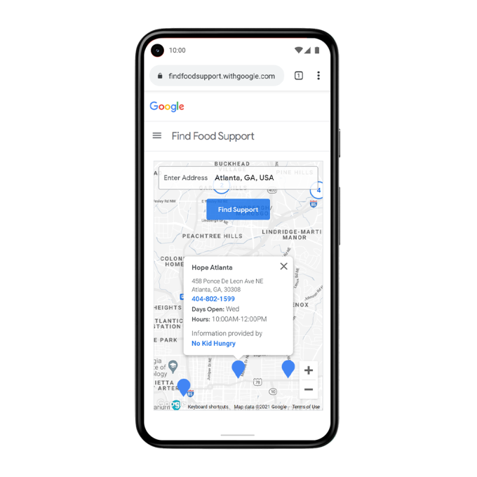 Google debuts a new website and set of resources for Americans experiencing food insecurity