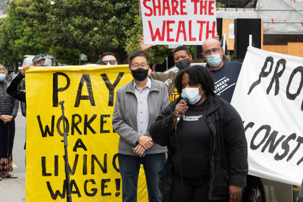 DoorDash workers protest outside CEO Tony Xu’s home demanding better pay, tip transparency and PPE